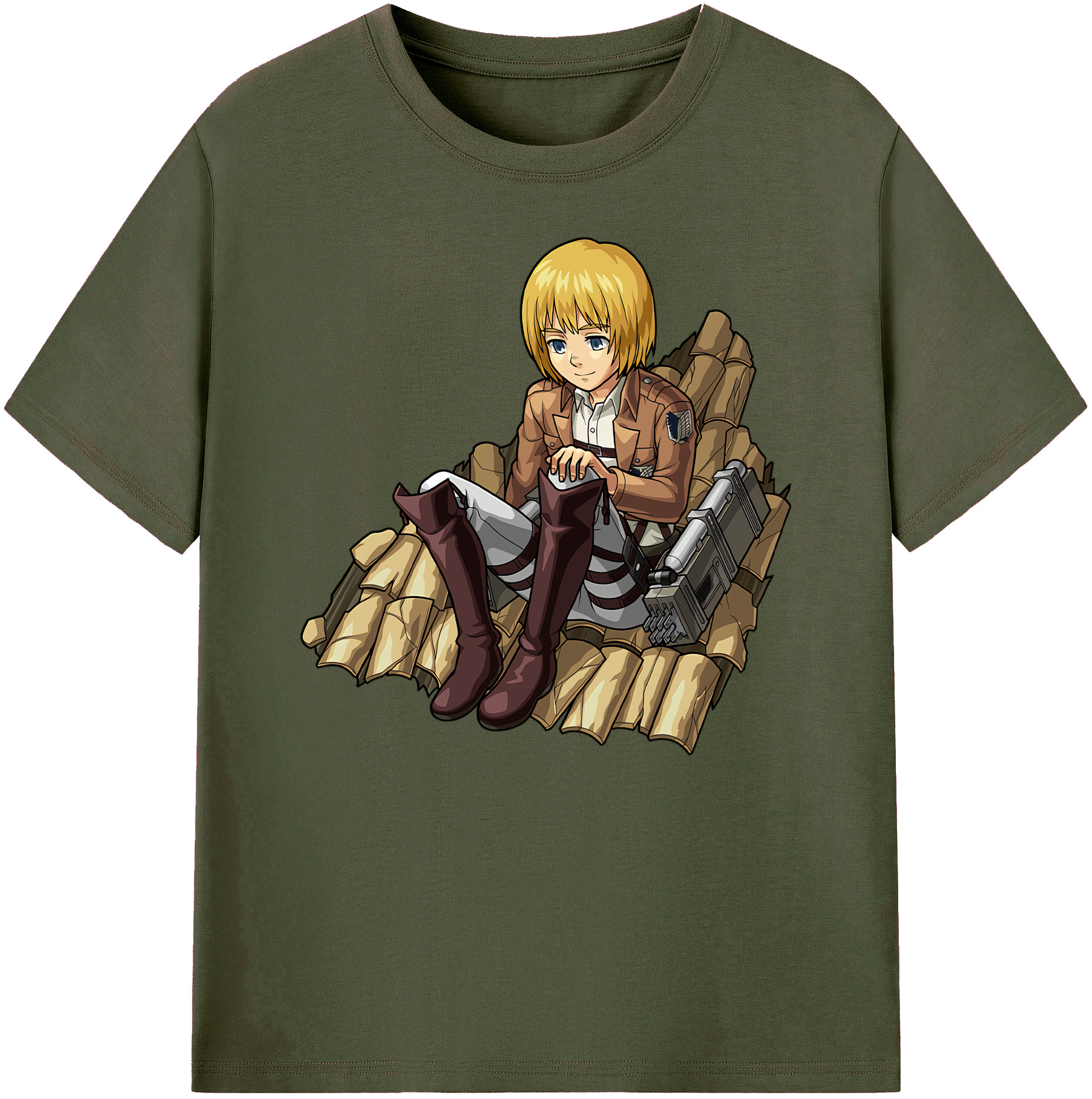 （画像用） 進撃の巨人 アルミン·アルレルト Attack on Titan Armin Arlert 綿100％ メンズ半袖Tシャツ｜肌触りやわらか＆通気性